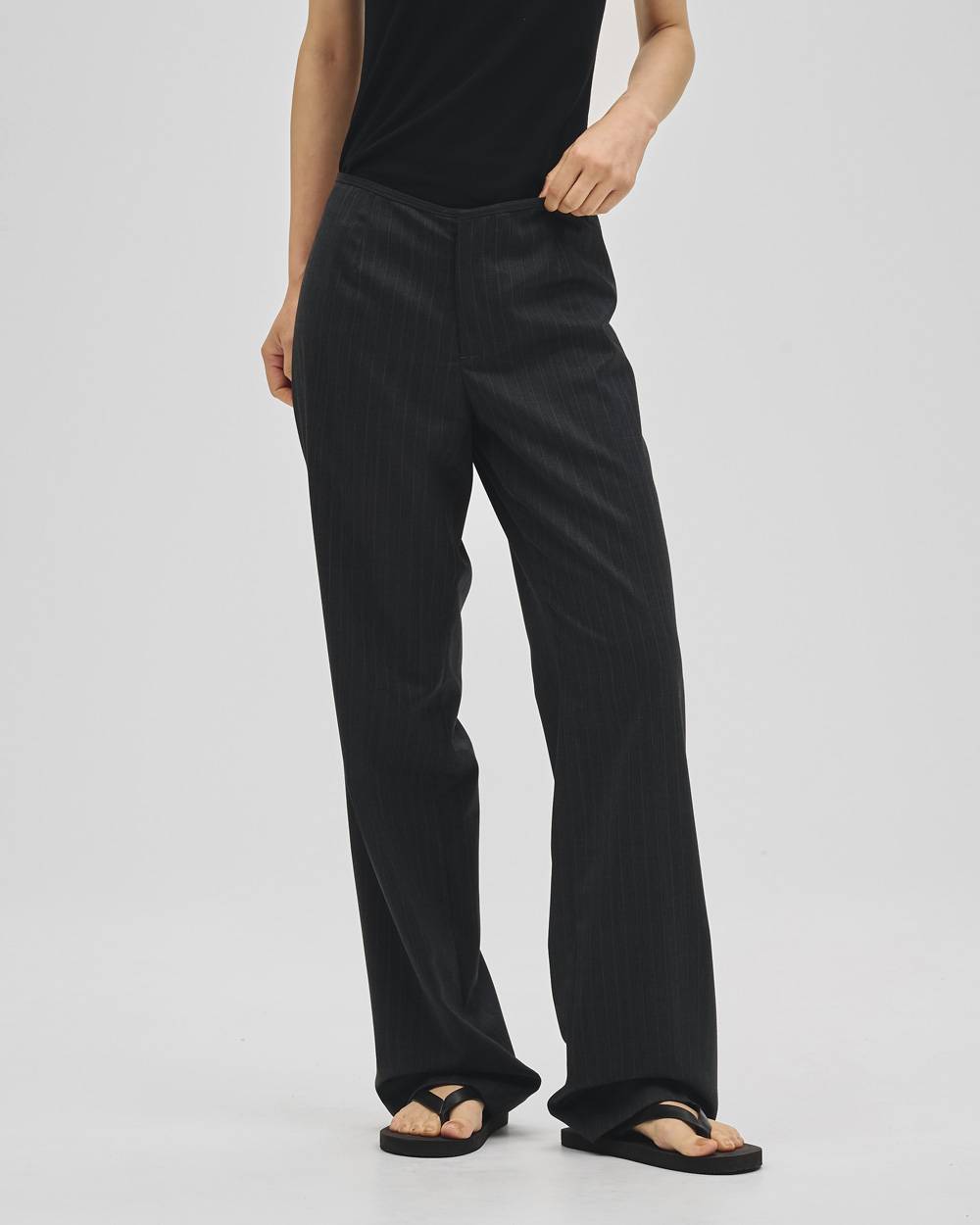 Flat Lowrise Slacks Flat Lowrise Slacks,フラットローライズスラックス,12710707,ローライズスラックス,スラックス,ローライズ,パンツ,ボトムス,todayful,トゥデイフル,lifes,吉田怜香,27ss