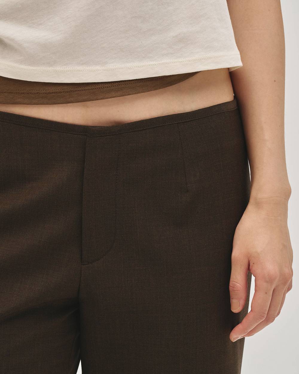 Flat Lowrise Slacks Flat Lowrise Slacks,フラットローライズスラックス,12710707,ローライズスラックス,スラックス,ローライズ,パンツ,ボトムス,todayful,トゥデイフル,lifes,吉田怜香,27ss