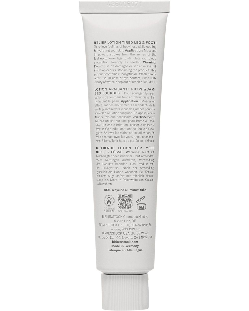 BIRKENSTOCK Care Essentials -Relief Lotion Tired Leg & Foot 82511109,BIRKENSTOCK Care Essentials,ビルケンシュトックケアエッセンシャル,ビルケン,エッセンシャル,フットケア