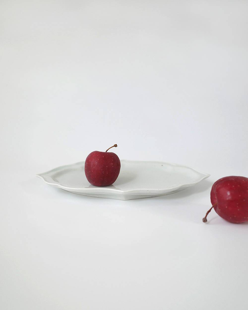 文祥窯　白磁型打タタラ稜花皿 文祥窯　白磁型打タタラ稜花皿,ぶんしょうがま はくじくかたうちたたらりょうかざら,82521234,白磁,文祥窯 ,馬場光二郎,有田焼,器,作家,皿,テーブルウェア,インテリア,lifes,ライフズ