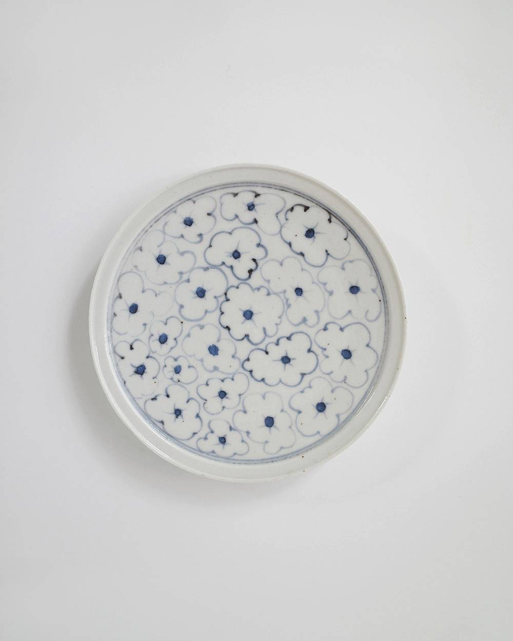 文祥窯　染付小花詰め4寸リム皿 文祥窯　染付小花詰め4寸リム皿,ぶんしょうがま はくじそめつけこばなづめ4寸リム皿,82521242,白磁,文祥窯 ,馬場光二郎,有田焼,器,作家,皿,テーブルウェア,インテリア,lifes,ライフズ