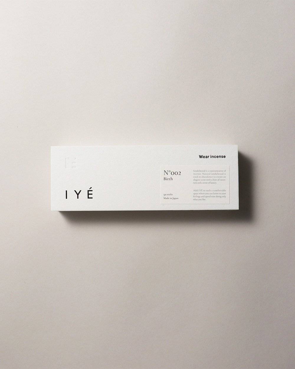 IYÈ incense No.002 Birth IYÈ incense No.002 Birth,イェ インセンス  No.002 バース,82611012,IYÈ,イェ,インセンス,お香,サステナビリティ,インテリア,ギフト,lifes,ライフズ,LIFE’s