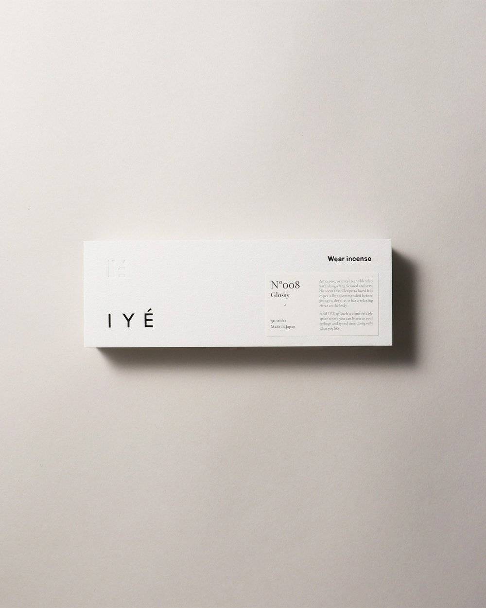IYÈ incense No.008 Glossy IYÈ incense No.008 Glossy,イェ インセンス  No.008 グロッシー,82611017,IYÈ,イェ,インセンス,お香,サステナビリティ,インテリア,ギフト,lifes,ライフズ,LIFE’s