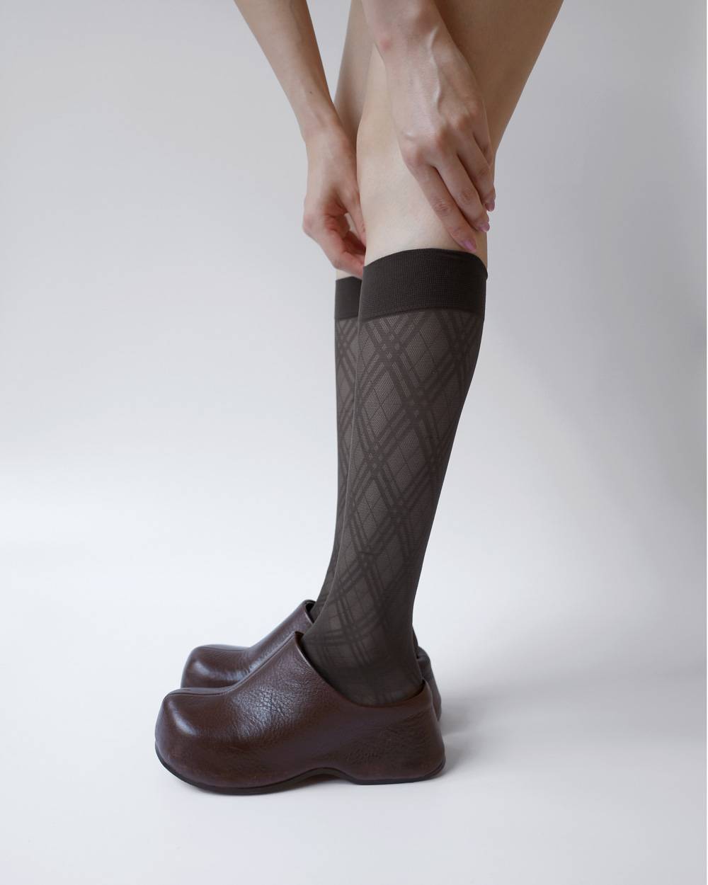 Check Sheer Socks Check Sheer Socks,チェックシアーソックス,82621012,ソックス,靴下,ハイソックス,シルキーソックス,チェックソックス,ギフト,lifes,ライフズ,LIFE’s